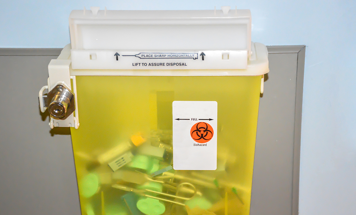 sharps container