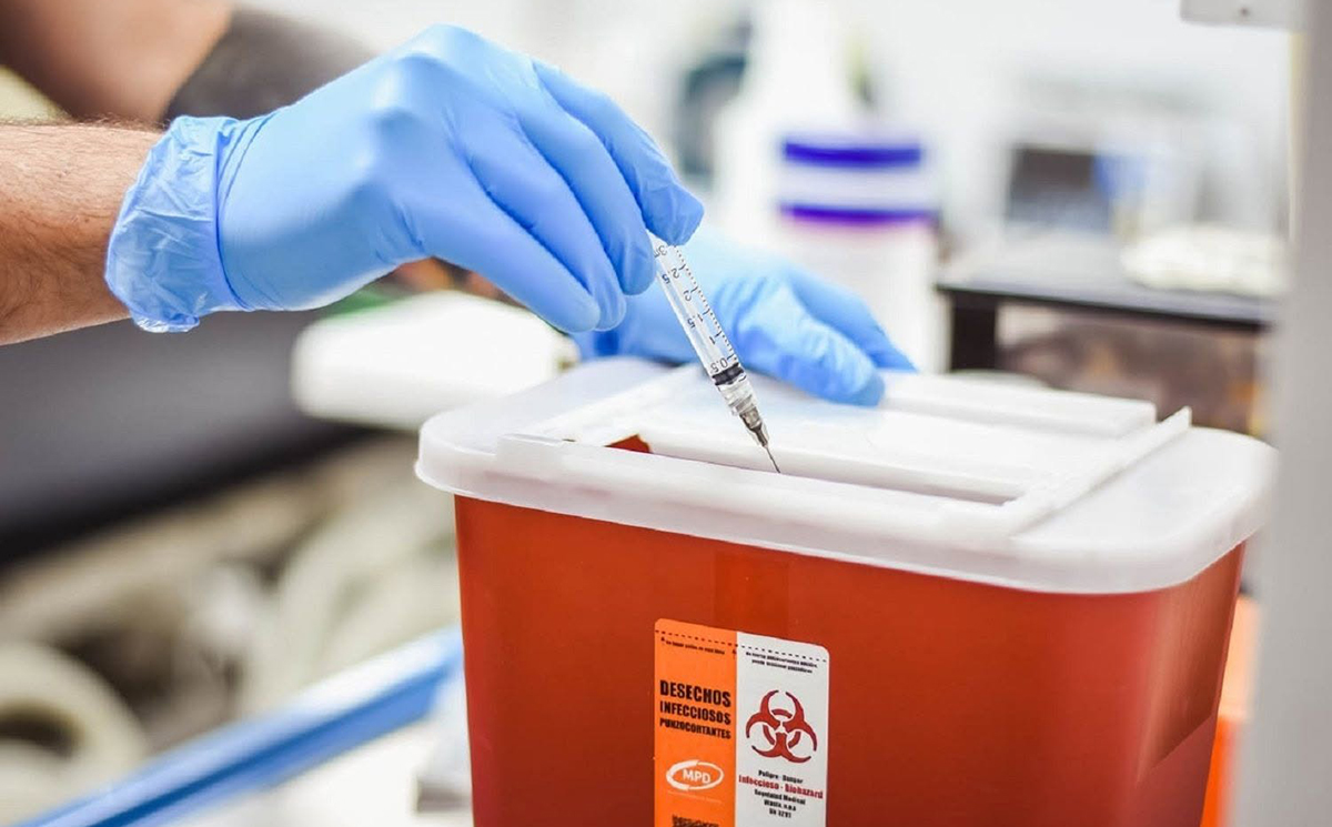 sharps container