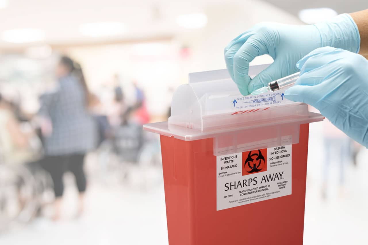 sharps container