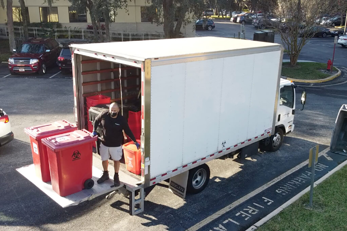 medical waste truck